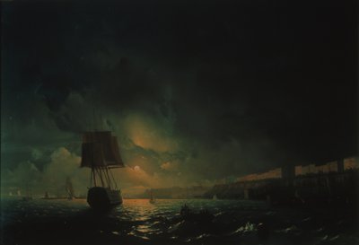 Vista sobre Odessa na noite de luar, 1896 de Ivan Konstantinovich Aivazovsky
