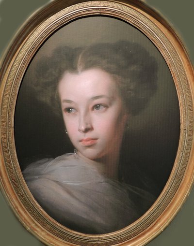 Retrato de Natalia Alexandrovna Pushkina, condessa de Merenberg 1836-1913, filha do poeta, 1849 de Ivan Kosmich Makarov