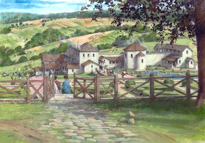 Great Witcombe Roman Villa, cerca de AD250, c1990-2010 de Ivan Lapper