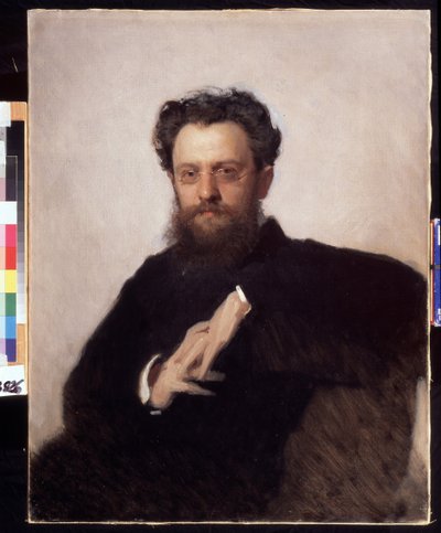 Retrato do historiador de arte, professor Adrian (Adrien) Prakhov (1846-1916) (Retrato do historiador de arte, professor A.Prakhov). Pintura de Ivan Nikolayevich Kramskoi (1837-1887), óleo sobre tela de Ivan Nikolaevich Kramskoy