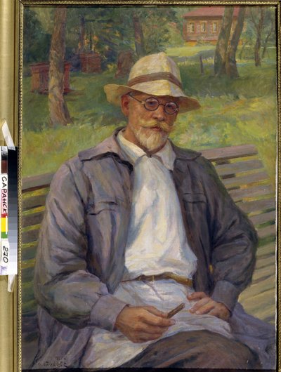 Retrato do pintor Ivan Gorshkin Sorokopudov, século XX (óleo sobre tela) de Ivan Silych Goriuschkin Sorokopudov
