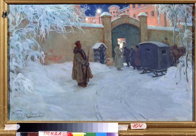 "A Chegada dos Prisioneiros à Penitenciária" de Ivan Silych Goriuschkin Sorokopudov