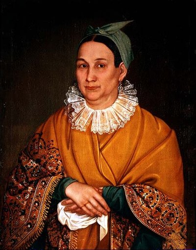 Retrato da Esposa de um Comerciante de Ivan Vasilievich Tarkhanov