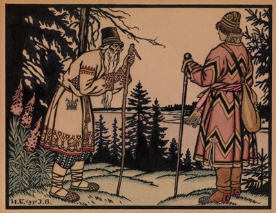 Ivan Tsarevich e Princesa Sapo, 1931 de Ivan Yakovlevich Bilibin