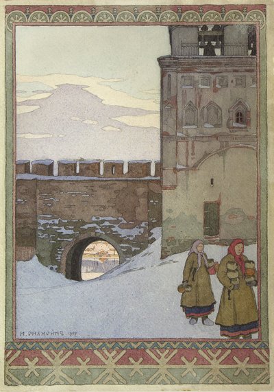 Torre de água do Kremlin de Novgorod, 1902 de Ivan Yakovlevich Bilibin