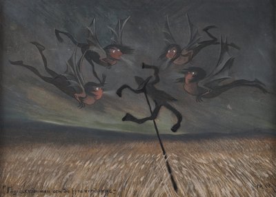 O espantalho e os quatro ventos, 1906. de Ivar Arosenius
