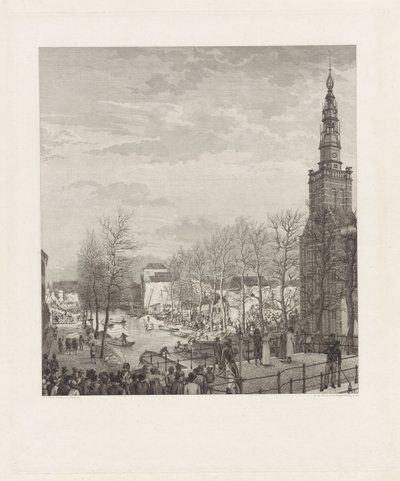 Devastação no Steenschuur após o desastre da pólvora de Leiden, 1807 de Izaak Jansz. de Wit
