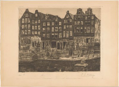casas do canal de Izaak Leendert Bedding (signed by artist)