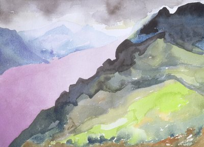 Loch Ness de Glendoe Lodge, 1995 (wc no papel) de Izabella Godlewska de Aranda