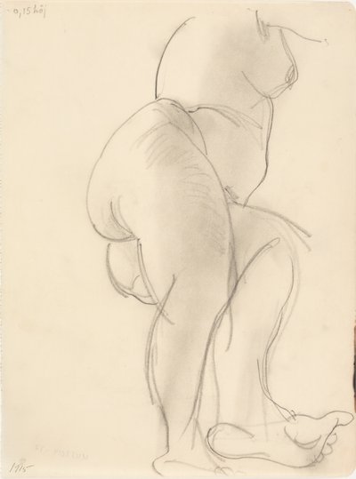 Modelo feminino, deitado de J.A. Jerichau