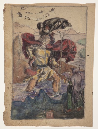 Estudo depois de Dürer: São Cristóvão II de J.A. Jerichau