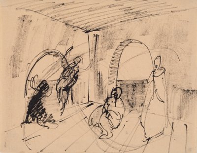 Rascunho para a pintura "Hæcuba" de J.A. Jerichau