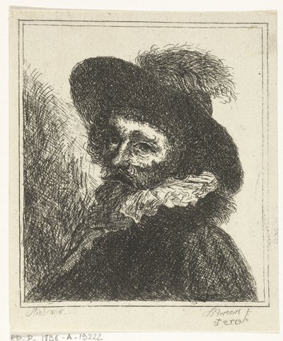 Retrato de homem com chapéu de J.B. Bernaert