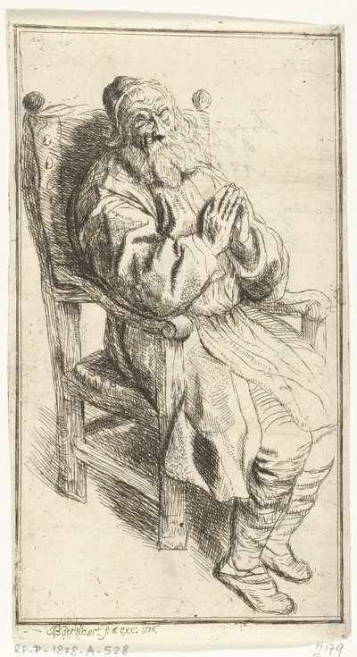 Velho sentado em uma poltrona de J.B. Bernaert