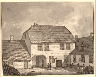 Interior da fazenda de Sorø de Johan Christian Dahl