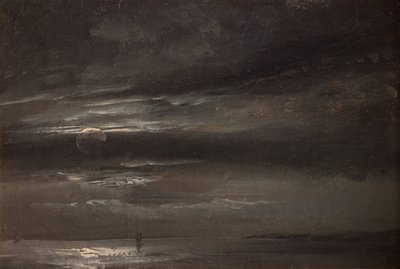 Luar sobre o mar de Johan Christian Dahl
