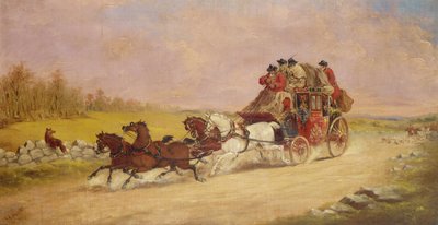 O Treinador Real do Correio entre a Raposa e a Caça, 1881 de J.C. Maggs
