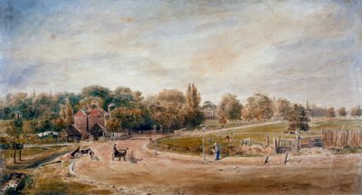 Court Lane e Lordship Lane, Dulwich, Londres, 1860.      de JC Mandy