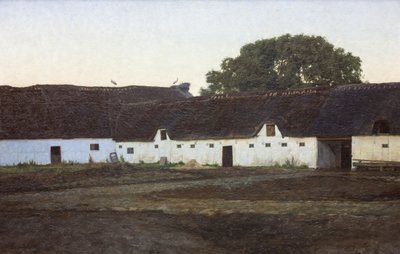 Uma fazenda em Vendsyssel. Pôr do sol de J.C. Schlichtkrull