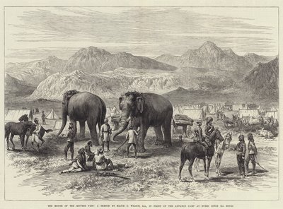 A boca do passo de Khyber, em frente ao acampamento avançado em Hurri Singh Ka Bourj de J.C. Wilson
