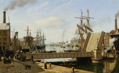 Uma vista de Copenhague com o Knippelsbro, 1882 de J.E. Carl Rasmussen