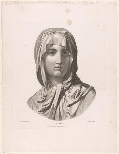 Cabeça de uma Virgem Vestal
Vestal (título sobre o objecto) de J.F. Cazenave
