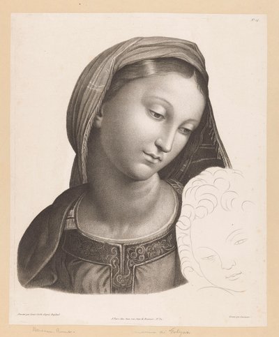 Maria conheceu tipo Madona de Foligno de J.F. Cazenave