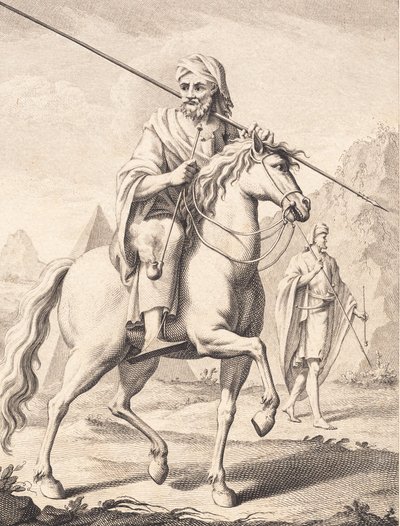 Um árabe a cavalo de J.F. Clemens