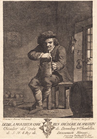 Um camponês sentado de J.F. Clemens