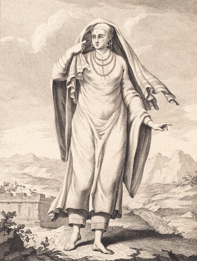Uma mulher árabe em pé de J.F. Clemens