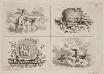 Quatro vinhetas para as obras de Bonnet de J.F. Clemens