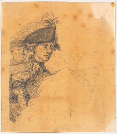 Preparação para a picada: Frederik, o Grande, volta para casa depois de uma revista em Potsdam de J.F. Clemens