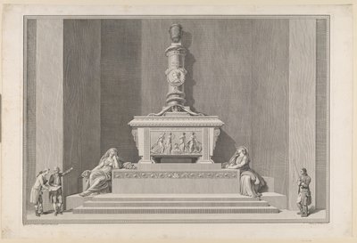 Monumento grave de Frederik V na Catedral de Roskilde de J.F. Clemens