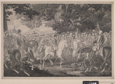 Frederik, o Grande, volta para casa depois de uma revista em Potsdam de J.F. Clemens