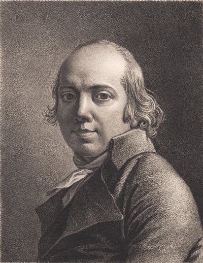 Jens Juels desenhou um autorretrato de J.F. Clemens