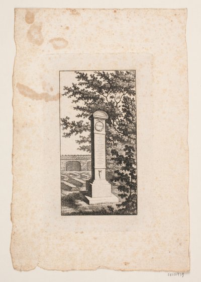 Apoio memorial ao escritor Hans Vilhelm Riber de J.F. Clemens