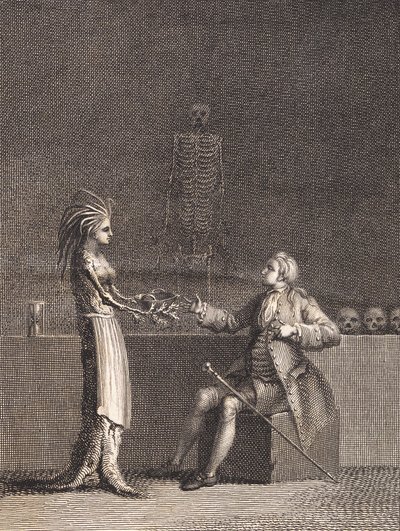 Niels Klim na câmara de anatomia de J.F. Clemens