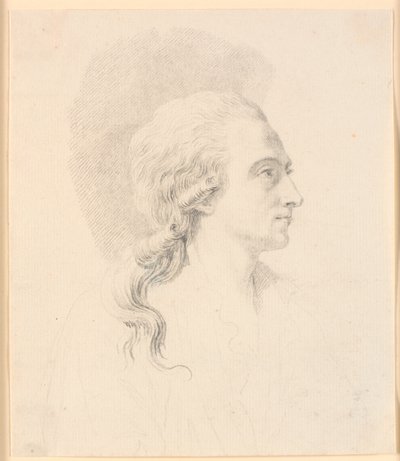 Retrato do escultor Alexander Trippel. Perfil à direita de J.F. Clemens