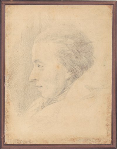 Retrato do poeta Johannes Ewald (1743-81) de J.F. Clemens