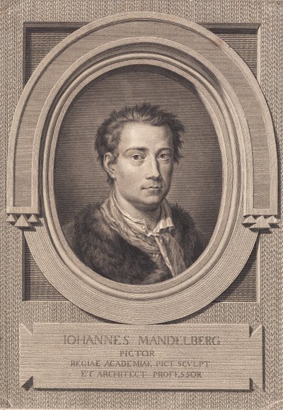 Retrato do pintor Johan Mandelberg de J.F. Clemens