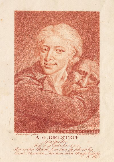 O ator Adam Gottlob Gielstrup (1753-1830) de J.F. Clemens