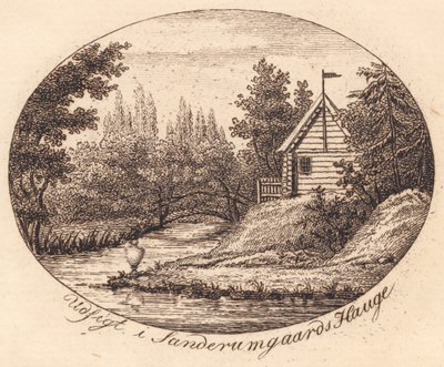 A vinheta. Vista em Sanderumgaards Hauge de J.F. Clemens