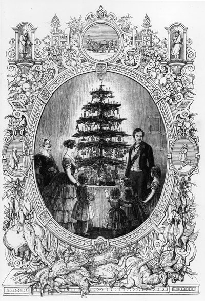 Árvore de Natal no Castelo de Windsor de J.L. (after) Williams