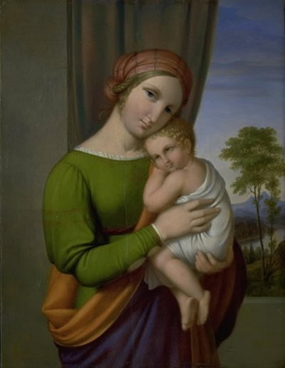 Virgem Maria com o menino Jesus de J.L. Lund