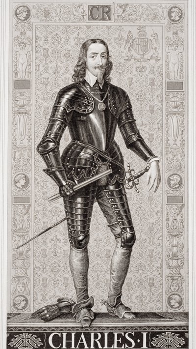 Charles I (1600-49), de "Ilustrações da História Escocesa e Inglesa", Volume I de J.L. Williams