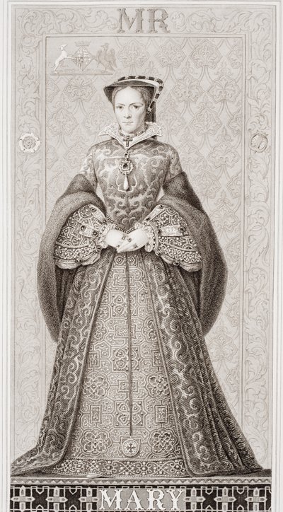 Rainha Maria (1516-1558) de "Ilustrações da História Escocesa e Inglesa", Volume I de J.L. Williams