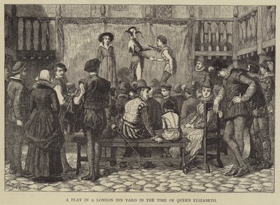 Um jogo em um estaleiro da pousada em Londres no tempo da rainha Elizabeth de J.M.L. Ralston