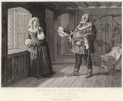 Falstaff e Sra. Ford, Merry Esposas de Windsor, Ato III, Cena III de J.M.L. Ralston