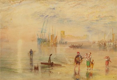 "Castelo de Flint, Gales do Norte", 1834-1838 de Joseph Mallord William Turner