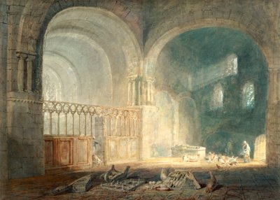 "Transept of Ewenny Priory, Glamorganshire", 1797 de Joseph Mallord William Turner